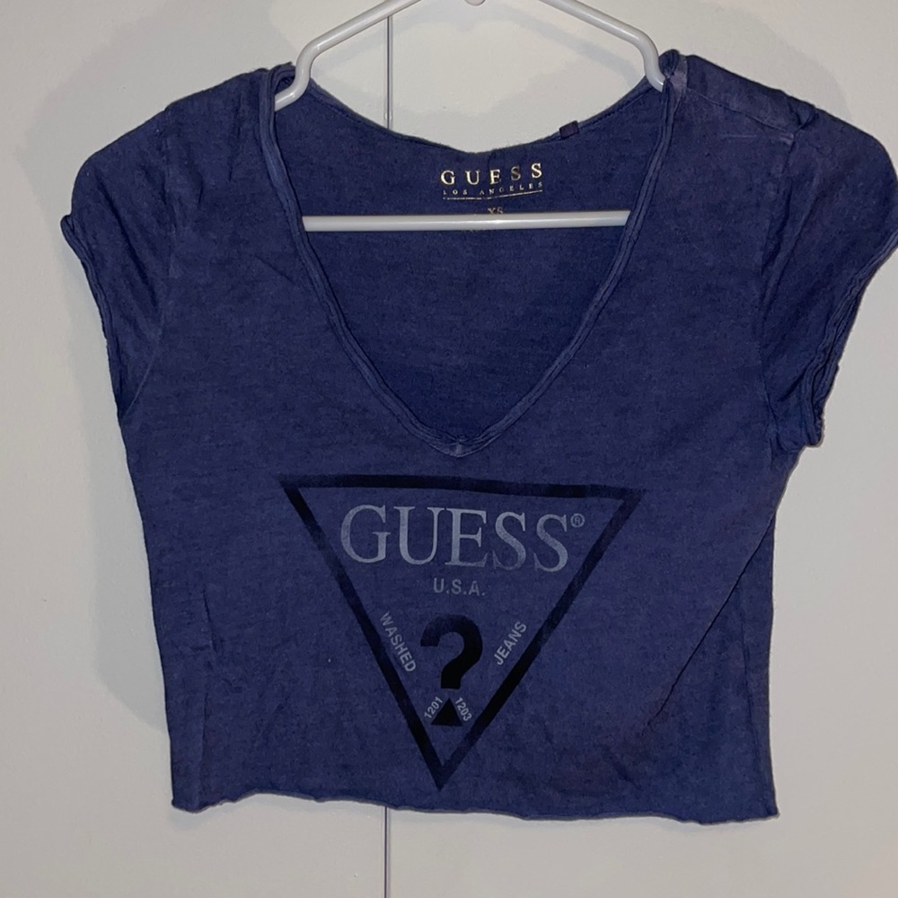 Guess cropped short sleeve shirt